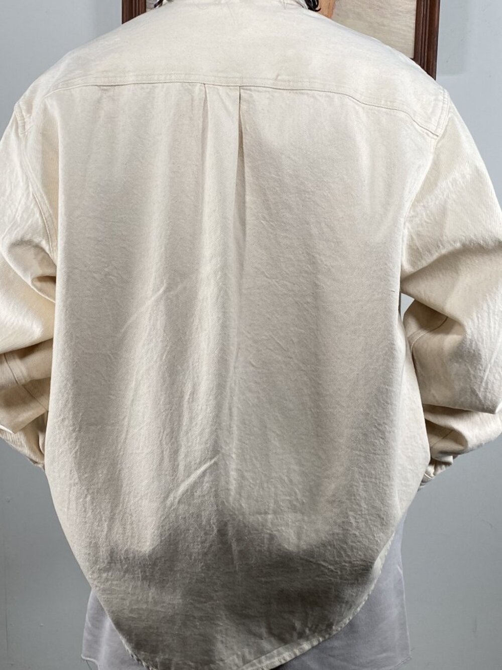 Hugo Boss Ebino Heavyweight Denim Shirt Jacket Men's XL Light Beige NWT - Picture 3 of 16